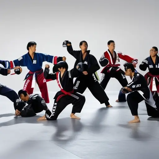 An image showcasing a diverse group of individuals practicing Taekwondo, each displaying unique abilities and adaptations