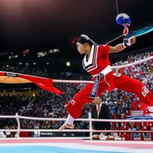 An image showcasing the vibrant tapestry of Taekwondo festivals around the globe