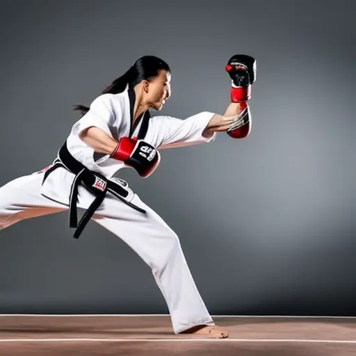 An image showcasing the explosive power of Taekwondo hand techniques