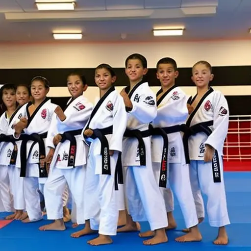 An image showcasing the vibrant community of a Taekwondo dojang