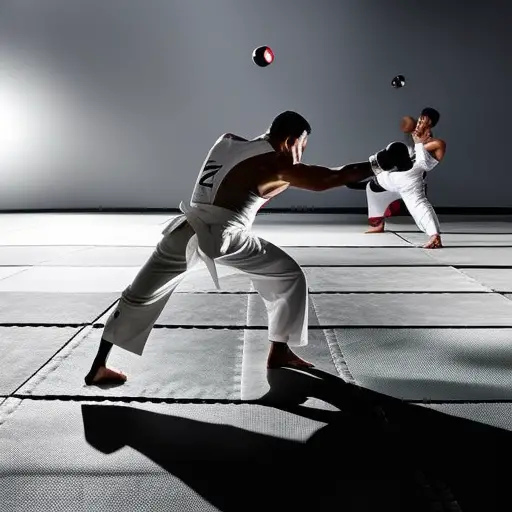 An image that showcases a Taekwondo practitioner, feet firmly planted on the ground, executing a powerful sidekick